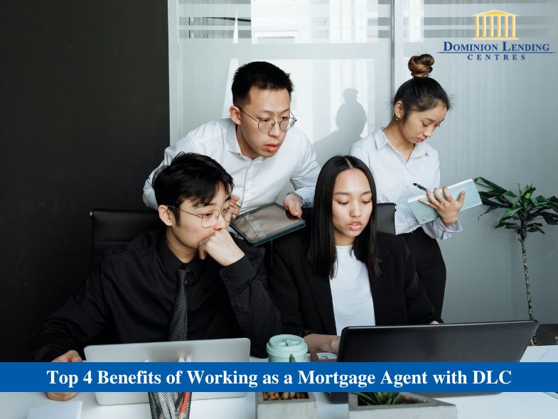 Four individuals were looking for a laptop with a helpful guide on how to be a mortgage agent with the best qualities to offer their clients.